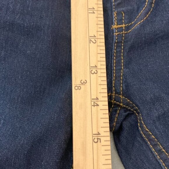 Oh! Mamma Dark Wash Over the Belly Maternity Jeans Stonewashed Front & Back Med - Picture 6 of 11